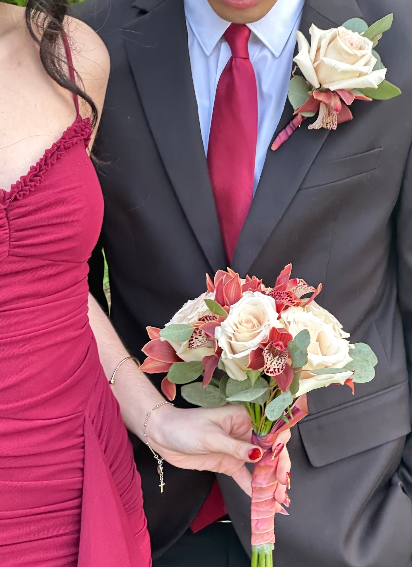 High School Prom Bouquet and Boutonniere Package