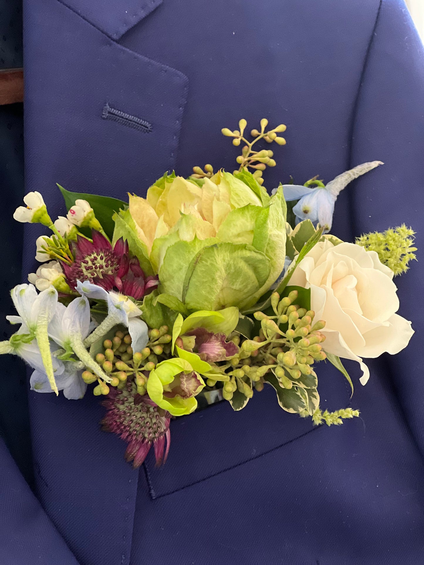 High School Prom Floral Pocket Square