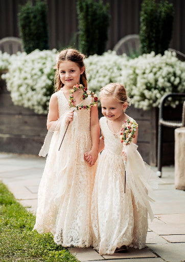 New Hope Flora Cottage flower girl wands