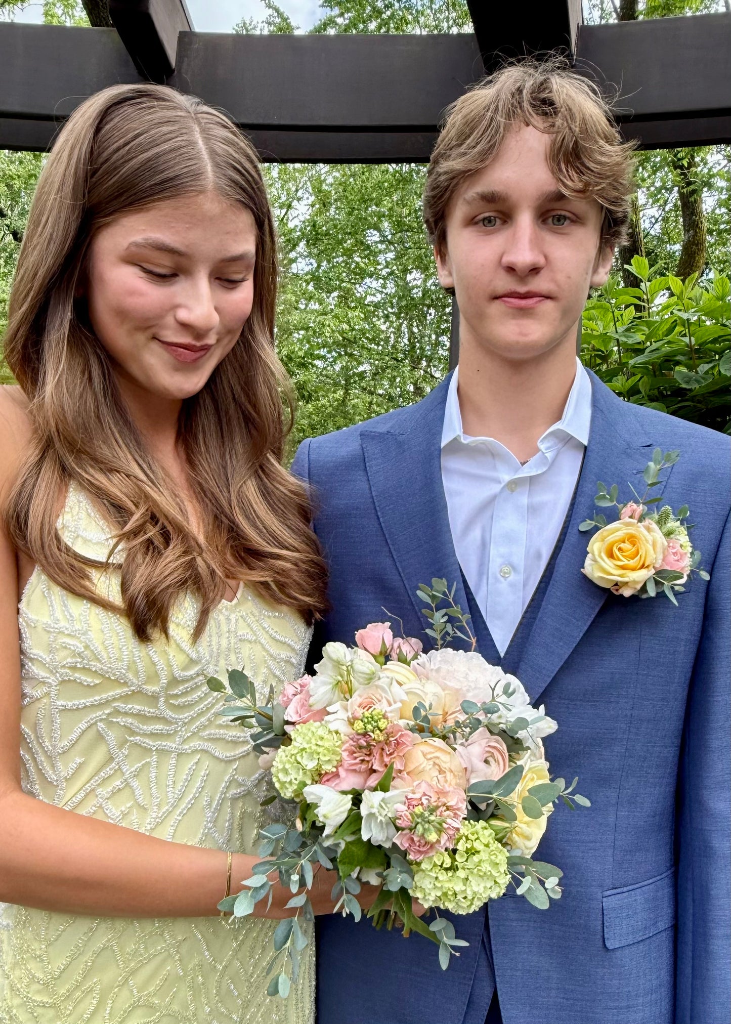 High School Prom Bouquet and Boutonniere Package