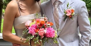 High School Prom Bouquet and Boutonniere Package