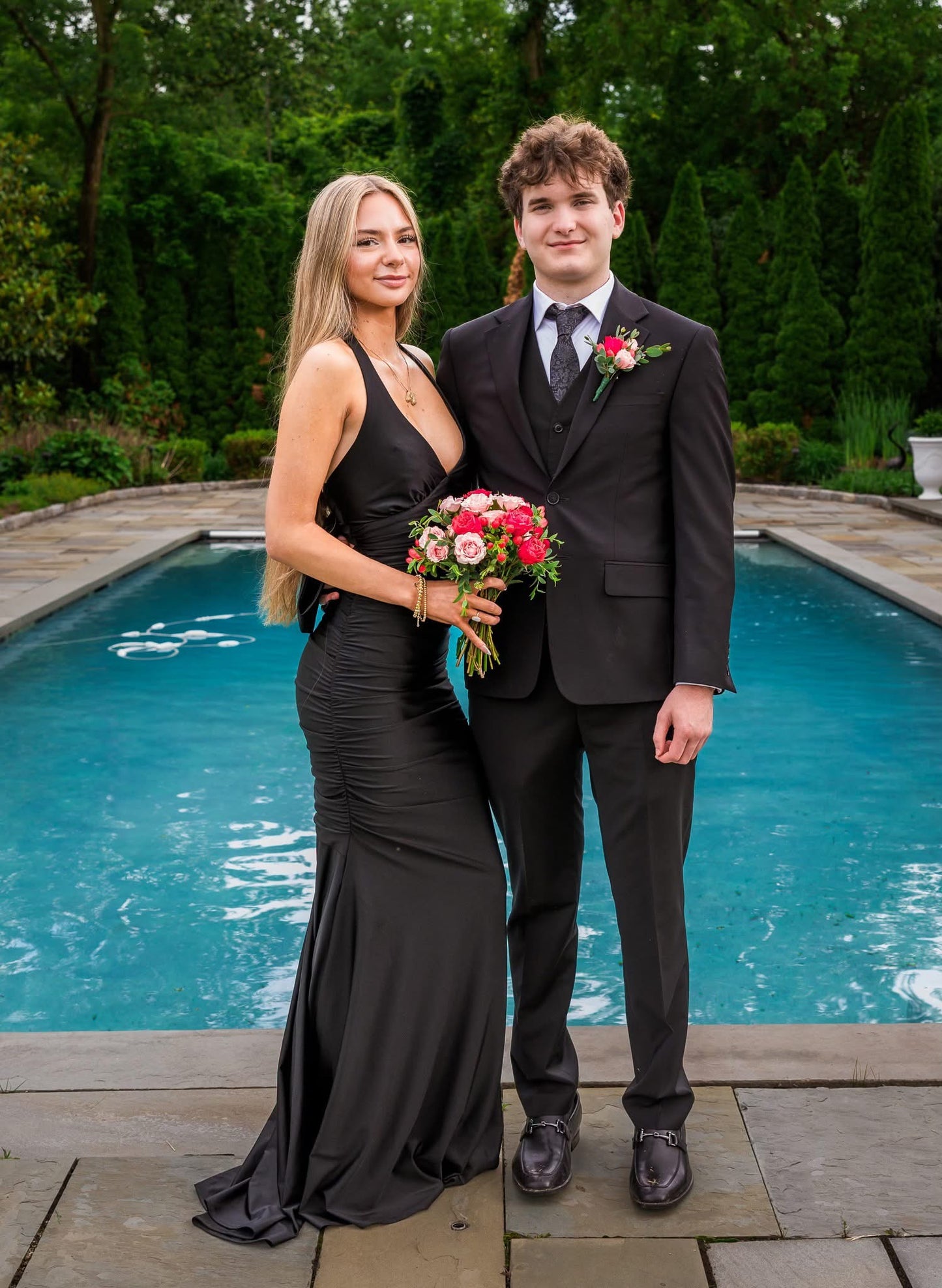 High School Prom Bouquet and Boutonniere Package